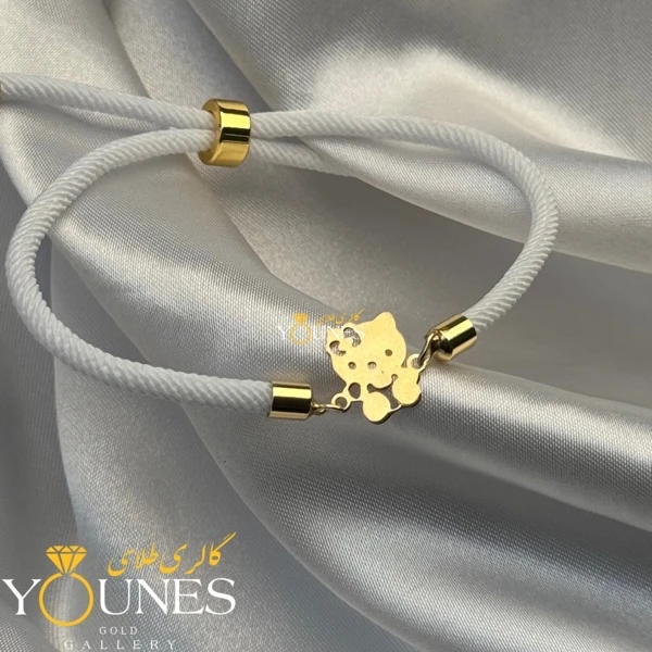 دستبند هلو کیتی طلا لیزری